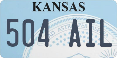 KS license plate 504AIL