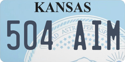 KS license plate 504AIM