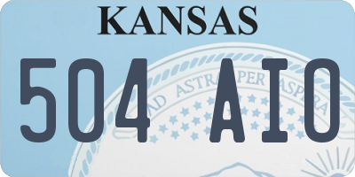 KS license plate 504AIO