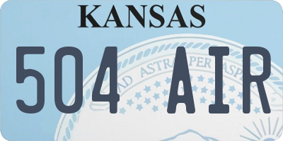 KS license plate 504AIR