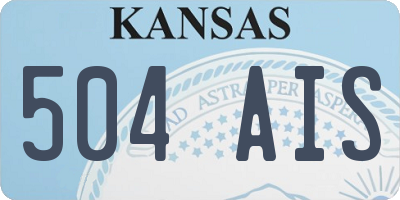 KS license plate 504AIS
