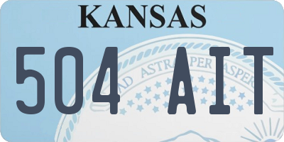 KS license plate 504AIT