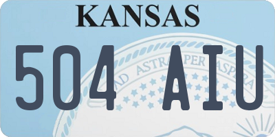 KS license plate 504AIU