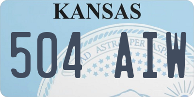 KS license plate 504AIW