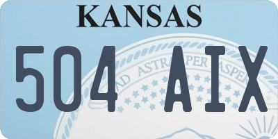 KS license plate 504AIX