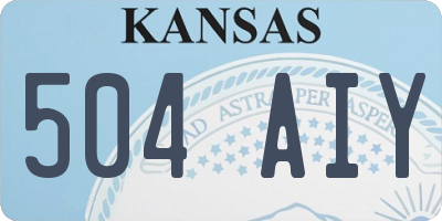 KS license plate 504AIY