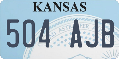 KS license plate 504AJB