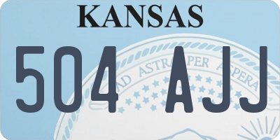 KS license plate 504AJJ