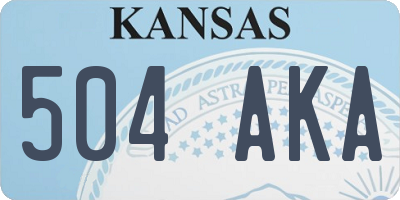 KS license plate 504AKA