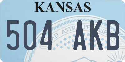 KS license plate 504AKB