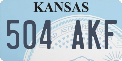 KS license plate 504AKF