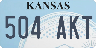 KS license plate 504AKT
