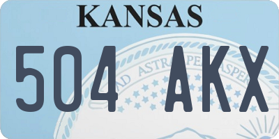KS license plate 504AKX