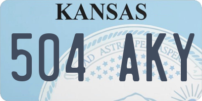 KS license plate 504AKY