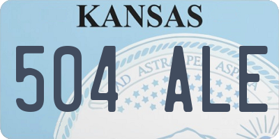 KS license plate 504ALE