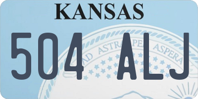 KS license plate 504ALJ
