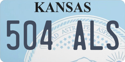 KS license plate 504ALS