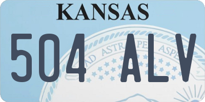 KS license plate 504ALV