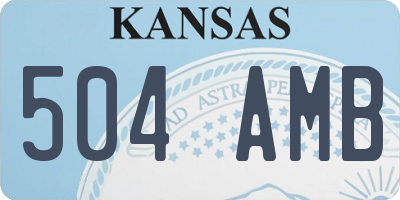 KS license plate 504AMB