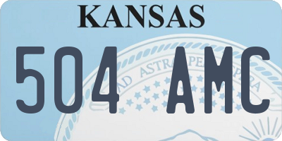 KS license plate 504AMC