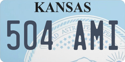 KS license plate 504AMI