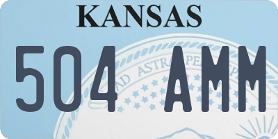 KS license plate 504AMM