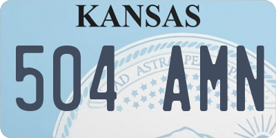 KS license plate 504AMN