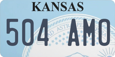 KS license plate 504AMO