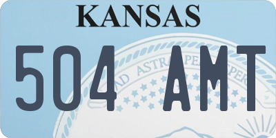 KS license plate 504AMT