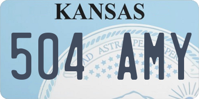 KS license plate 504AMY