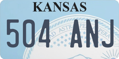 KS license plate 504ANJ