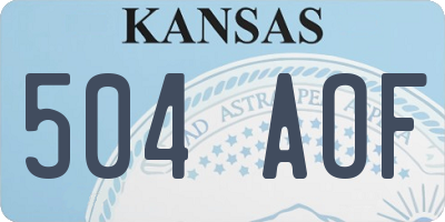 KS license plate 504AOF