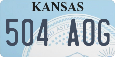 KS license plate 504AOG