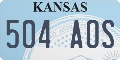 KS license plate 504AOS