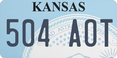 KS license plate 504AOT