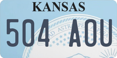 KS license plate 504AOU