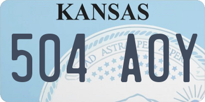 KS license plate 504AOY