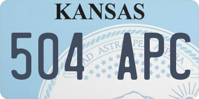 KS license plate 504APC