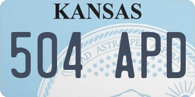 KS license plate 504APD