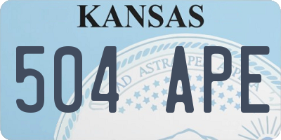 KS license plate 504APE