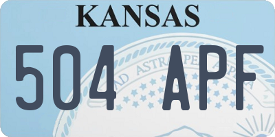 KS license plate 504APF