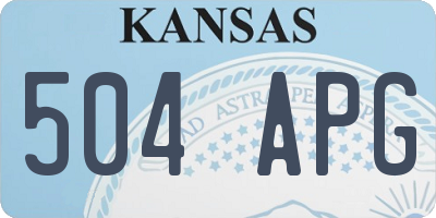 KS license plate 504APG