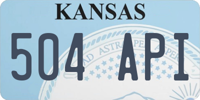 KS license plate 504API