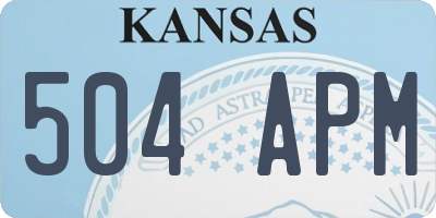 KS license plate 504APM