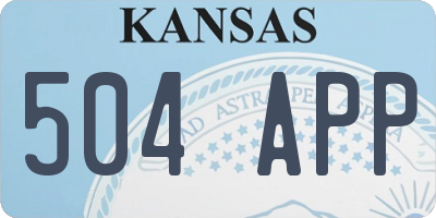 KS license plate 504APP
