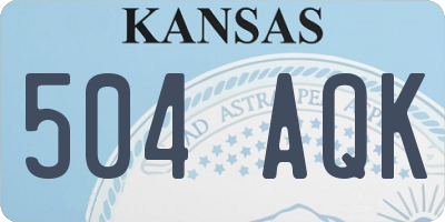 KS license plate 504AQK