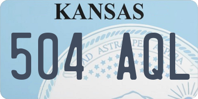 KS license plate 504AQL