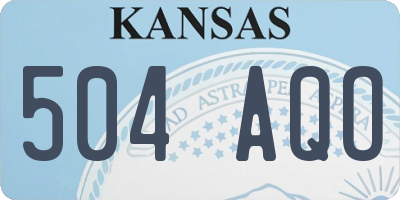 KS license plate 504AQO
