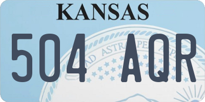 KS license plate 504AQR