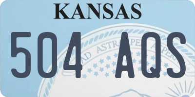 KS license plate 504AQS